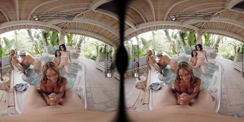VR Bangers Super Hot Outdoors Orgy Sex With 4 Hot Girls VR Porn