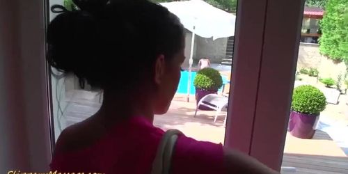 massage surprise for pool boy