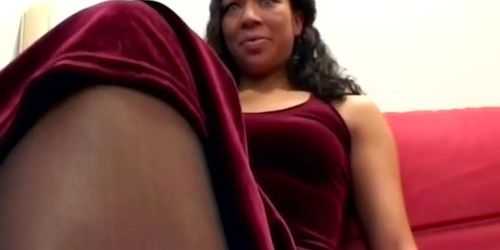 Black honey loves riding white schlong on couch