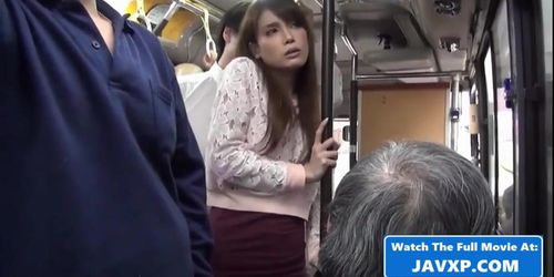 Nice Asian Teen on The Bus, Japanese JAV