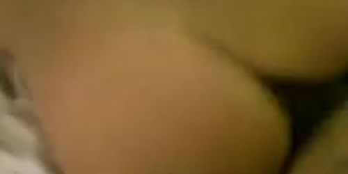 really attractive & horny black woman fucks & sucks on her husband's huge white dick on camera & lets him pound 