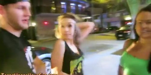 Real teen flashes in lift