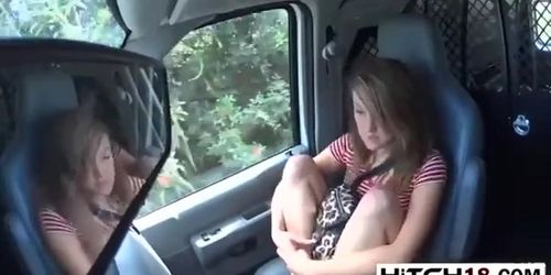 Redhead Gets Into A Van And Gets Fucked