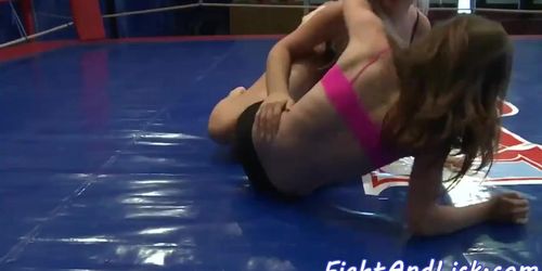 Les beauties love kinky wrestling