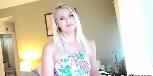 Amazing blonde girl Natalia Starr wants to by a condo but instead she gets a big surprise