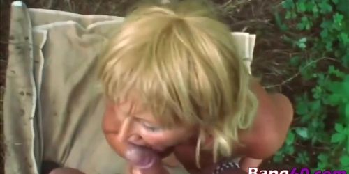 Stally is over 60 granny whore who craves this big cock in the forest