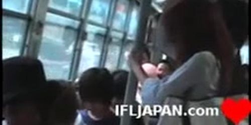 Groping Japanese Girl In Bus
