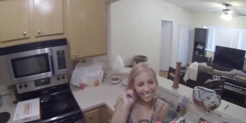 Pulled girl gets her pussy cum drenched POV