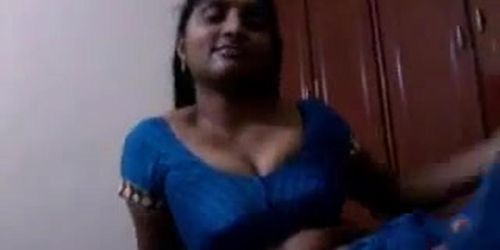 Andhra aunty striptease tits show