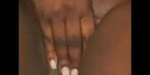 Girl masturbating on phone dammn
