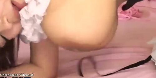 Japanese teen with big natural boobs gets smashed (Rin Kajika)