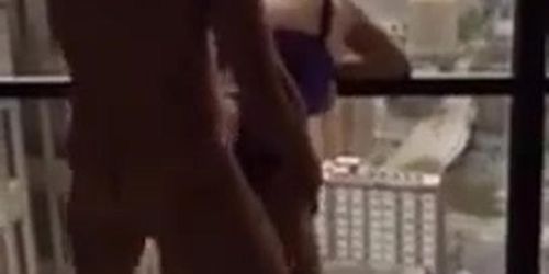 Mature wife fucked in front of hotel widow