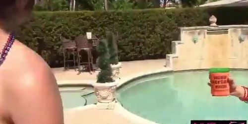 Independence Day turns into threeway action near the pool