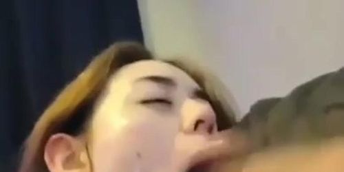 Cute half Asian deepthroat cum in mouth. Name please