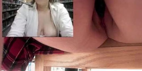 Amazing Sexy Teen Squirts In Library