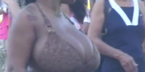 Huge tits street