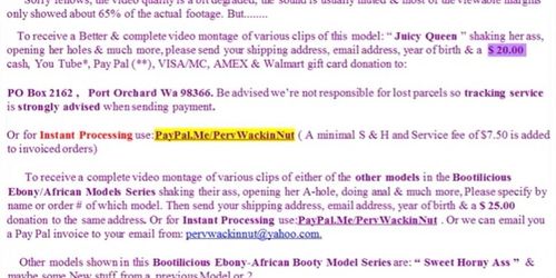 40th Bootiliscius Ebony/African Web Cam Model Series