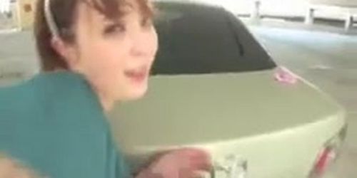 Redhead Teen Fucks In Parking Garage