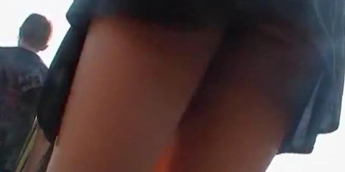 Highbrow hottie's upskirt