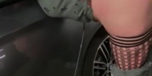 BBC Fucks Hot PAWG in a Public Parking Lot