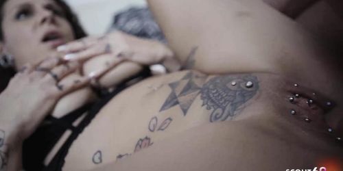 SCOUT69 - Romantic Creampie Fuck by real German Couple with Inked Big Tits Girlfriend (Mara Martinez)