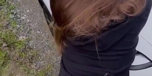 Horny MILF with Big Ass Fucked in Public