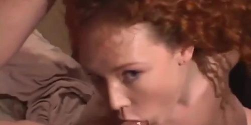 Redhead whore fucked deep in her holes