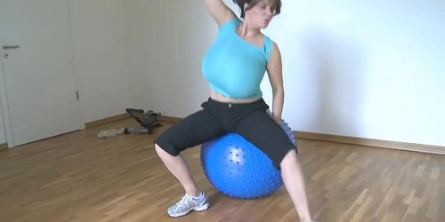 Great Video Of Milena Velba Mega Saggy Natural Titty In Fitness Workout