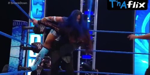 Sasha Banks Butt,  Breasts Scene  in Wwe Smackdown!