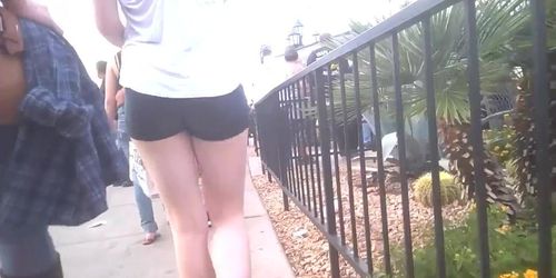 Slim sexy walking and modeling his ass