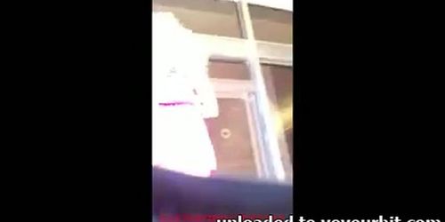 Awesome Upskirt Series: Teen Pink Dress (Thong Ass)