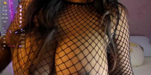 Subscribe At Rb.Gy/8Ulmn - Huge Boobs In Fishnet Flexes Her Big Boobs - Rb.Gy/8Ulmn