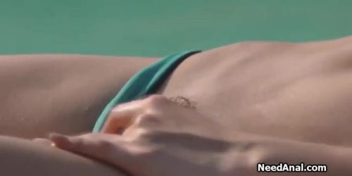 Hot bikini girl ass fingered