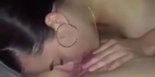 She eats her pussy while her boyfriend records