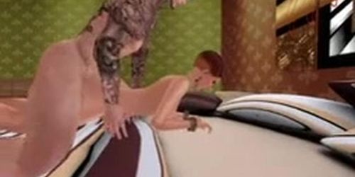 3d girl fucked from behind
