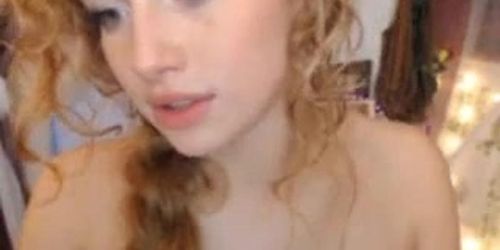 Sexy blonde college teen girl cam sex