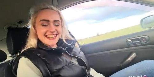 Hitchhiker girl from Germany is going to get rammed