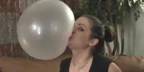 Topless Bubble Gum Blowing Bubbles