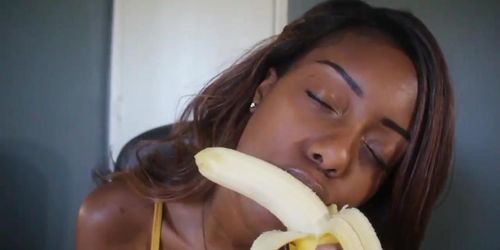 Banana pov blowjob