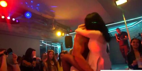 Euro bachelorette sucking off stripper