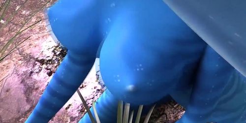 Avatar girl anal fucked by huge blue cock