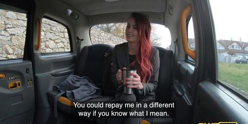 Fake Taxi Cindy Shine pays for cleaning bill with her pussy