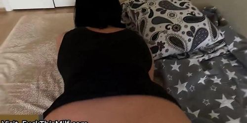 I filled my stepMom's pussy with my cum because she's stuck
