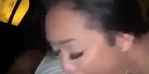 Asian girl suck bbc in car