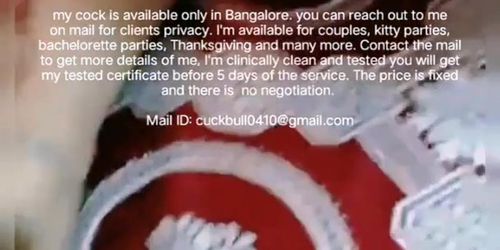 Bangalore aunty hired a young bull