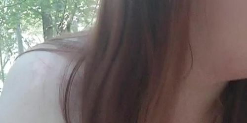 Busty Brit naked in the woods (Big Titty)