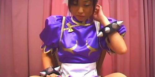 Retro cosplay Chun Li uncensored