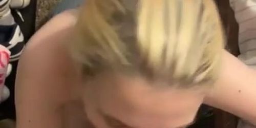 Girlfriend Gives Head Takes Cumshot (Little Cutie)