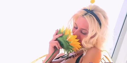 Squirting girl Maya F in costume