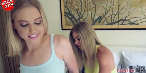 Fucking two tied up blonde teens